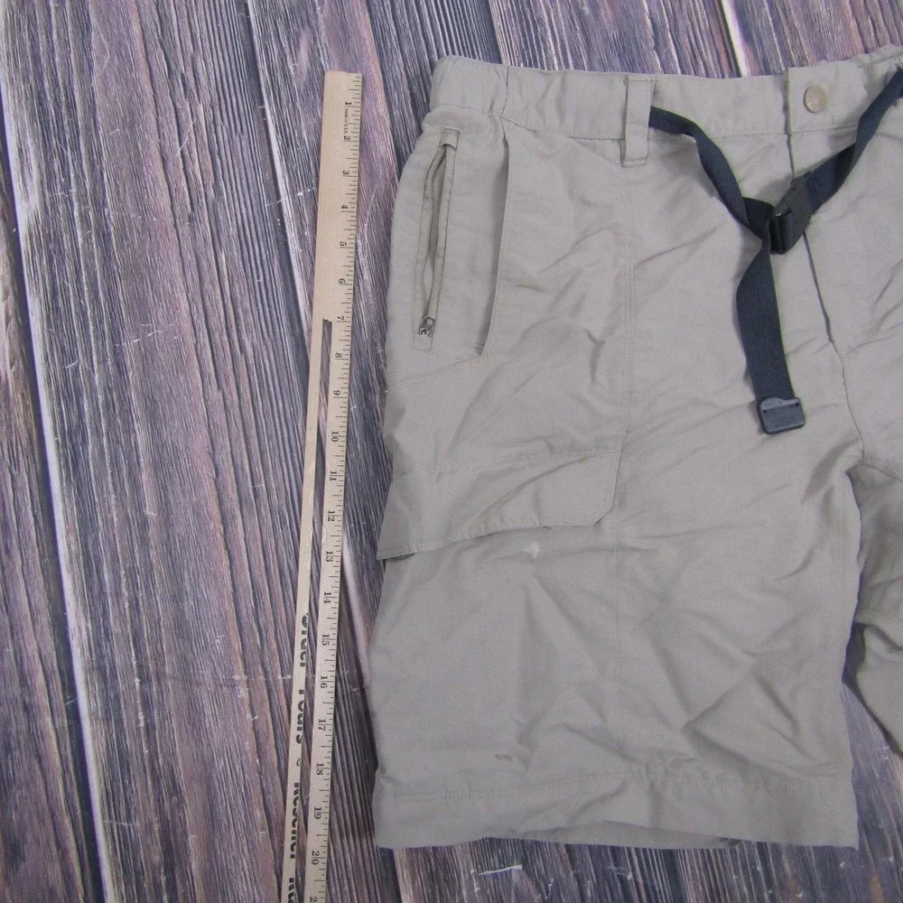 The‎ North Face Shorts Mens Large Beige Hiking Nylon Belted Cargo Lightweight